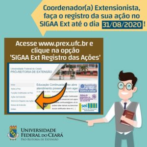 Postagem 'SIGAA Ext Registro das Ações'